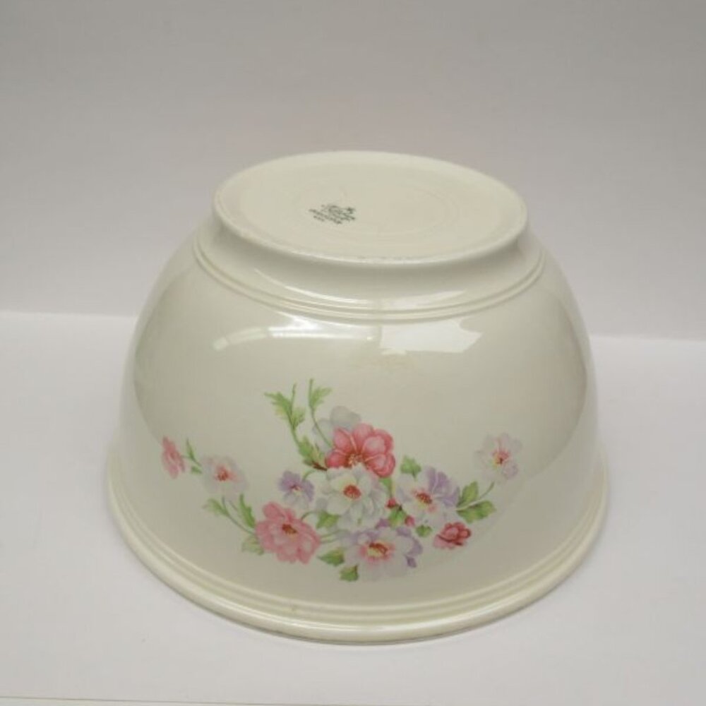 Homer Laughlin Kitchen Kraft VIRGINIA ROSE Fluffy Rose Three-Piece Mixing Bowls - Picture 10 of 11